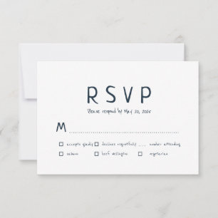 Minimalist and Modern Wedding RSVP Card