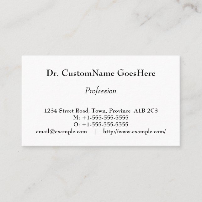 Minimalist and Plain Professional Business Card (Front)