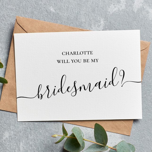 Minimalist And Simple Bridesmaid Proposal Card (Creator Uploaded)