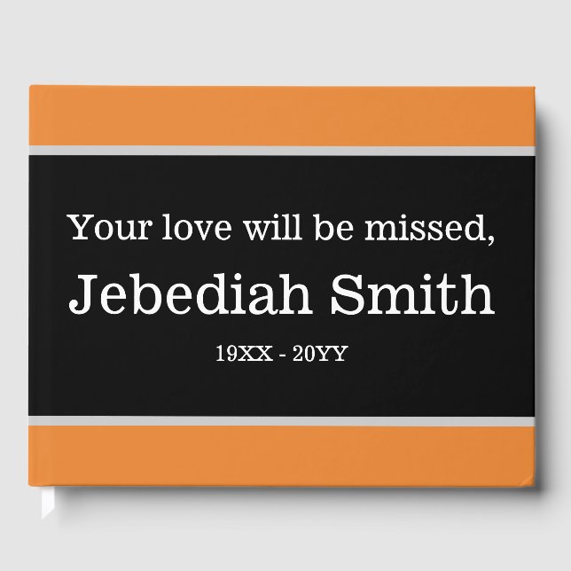 Minimalist and Simple Condolences Guestbook (Front)