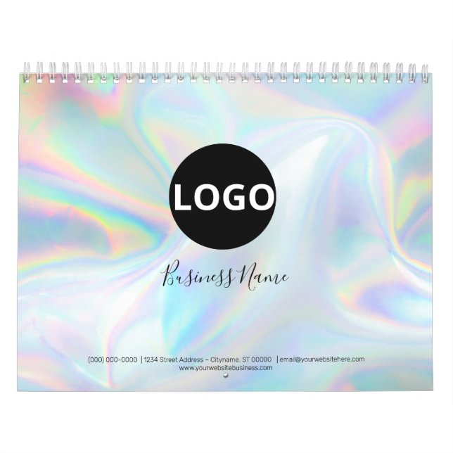 Minimalist and Stylish Holographic Design Calendar (Cover)