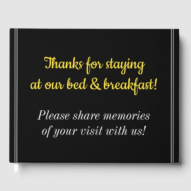 Minimalist and Subdued B&B Visitor Book (Front)