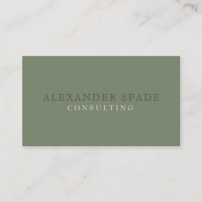 Minimalist and Timeless: The Bookkeeper's Card (Front)