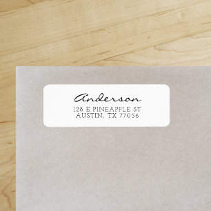 Minimalist Anderson Cursive Family Name 