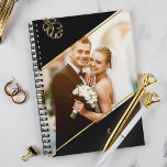 Minimalist Angle Monogrammed Custom Photo Planner<br><div class="desc">Modern and minimalist personalised photo design.</div>