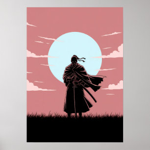 Minimalist Anime Ronin Poster