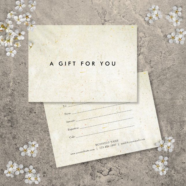 Minimalist Antique Boho Gift Certificate (Minimalist Antique Boho Gift Certificate)