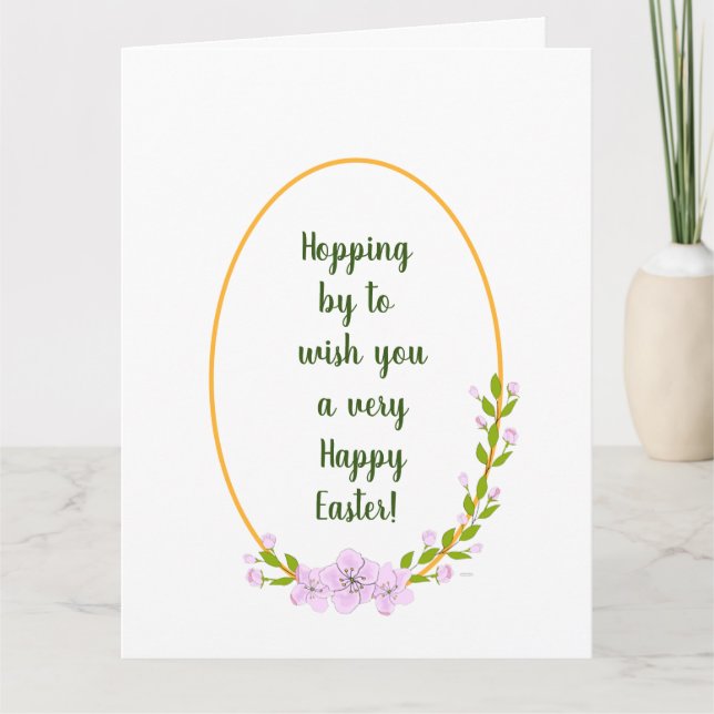 Minimalist  Apple Tree flowers holiday Easter   Card (Front)