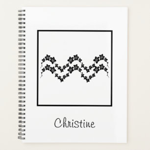 Minimalist Aquarius zodiac sign birth flower name Planner