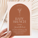 Minimalist Arch Baby Brunch Baby Shower Invitation<br><div class="desc">Baby Brunch Invitation | A minimalist botanical terracotta arch design for your gender neutral baby shower.</div>