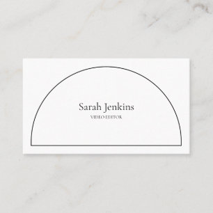 Minimalist Arch Black and White Business Card