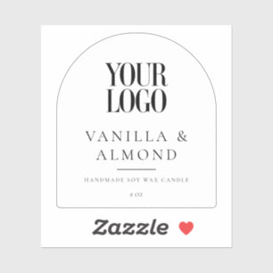 Minimalist Arch Custom Logo Candle Label