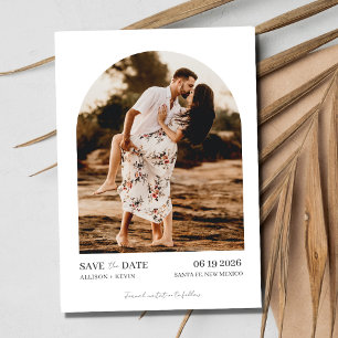 Minimalist Arch Photo Beach Wedding Save The Date