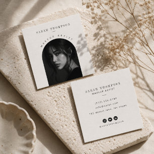 Minimalist Arch Photo  Square Business Card