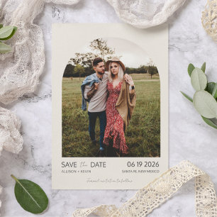 Minimalist Arch Photo Wedding Save The Date