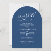 Minimalist Arch She Said Yes Engagement Party