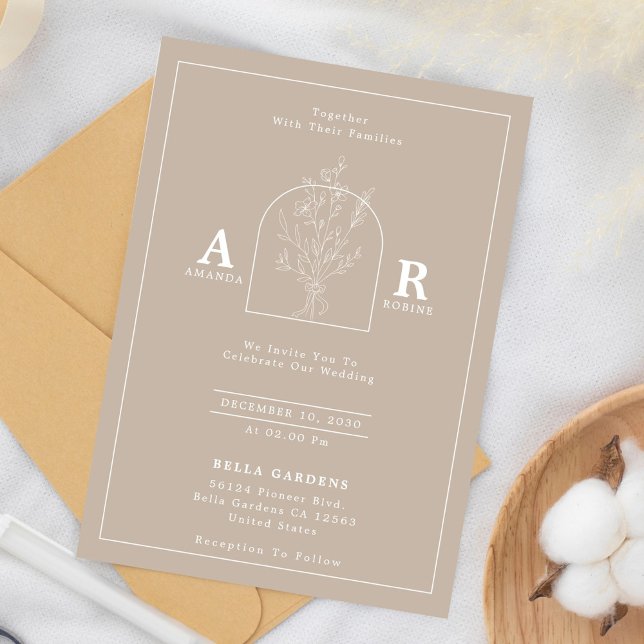 Minimalist Arch Wedding Invitation (Creator Uploaded)