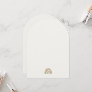 Minimalist Arched Rainbow Card   Modern Stationery