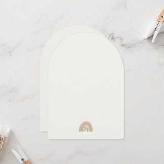 Minimalist Arched Rainbow Card | Modern Stationery