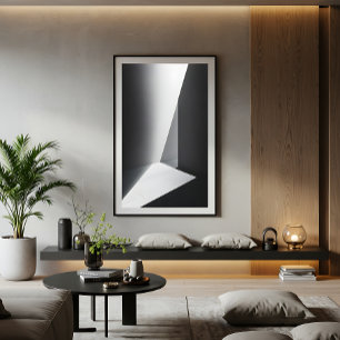 Minimalist Architectural Light and Shadow Canvas Print