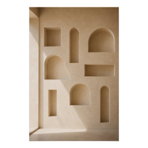 Minimalist Architectural Niches Wall Art Poster