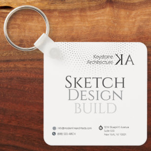 Minimalist Architecture Journal with 2026 Calendar Key Ring