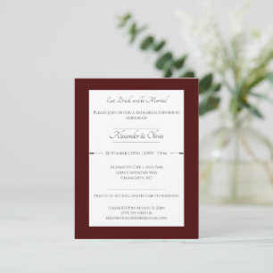 Minimalist Arrows Rehearsal Dinner Red Invitation