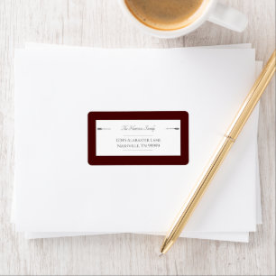 Minimalist Arrows Wedding   Red Address Label