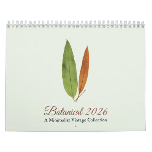 Minimalist Art Botanical 2026 Calendar