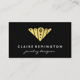 Minimalist Art Deco Faux Gold Foil Business Card