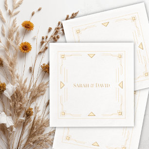 Minimalist Art Deco Foil Napkins