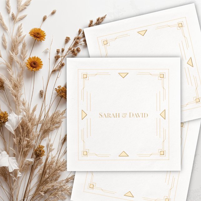 Minimalist Art Deco Foil Napkins (Creator Uploaded)