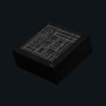 Minimalist Art Deco Line Art Gift Box<br><div class="desc">Sleek design gift box. Black and grey line art in a deco style print,  great to have on display filled with keepsakes or to place a gift inside for someone special.</div>