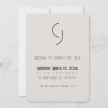 Minimalist Art Deco Wedding Save the Date