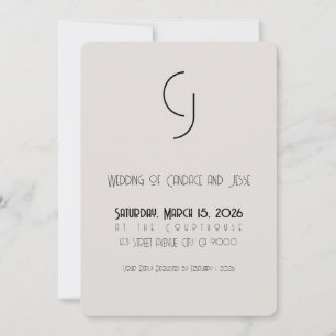 Minimalist Art Deco Wedding Save the Date