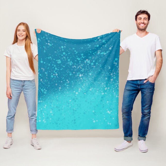 Minimalist Art: Fractured Ice Fleece Blanket (In Situ)