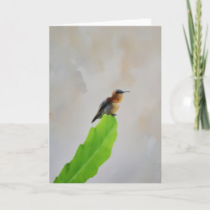Minimalist Art Hummingbird Note Card