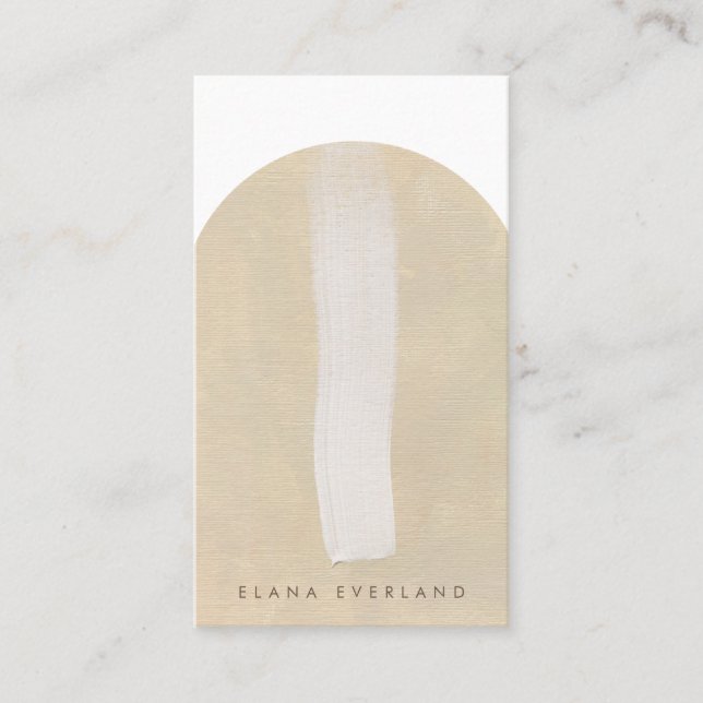 Minimalist Artist Paint Neutral Abstract Appointment Card (Front)