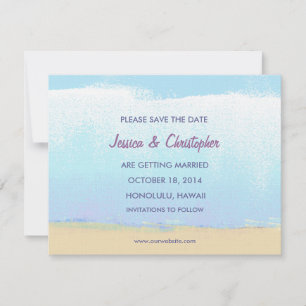 Minimalist Artsy Beach Save the Date Announcements