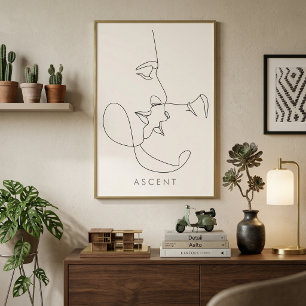 Minimalist 'ASCENT' Architectural Line Art - Moder Poster