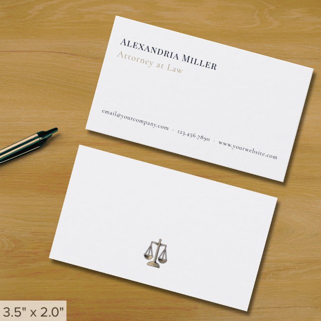 Minimalist Attorney Business Cards (Creator Uploaded)