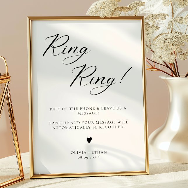 Minimalist Audio Guest Book Wedding Sign (Creator Uploaded)