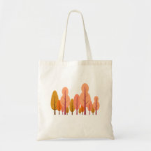 Minimalist Autumn Forest Illustration 