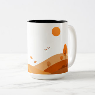 Minimalist Autumn Landscape Coffee Mug