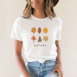 Minimalist Autumn Trees  T-Shirt<br><div class="desc">Minimalist Autumn Fall Leaves and Tree Tshirt</div>