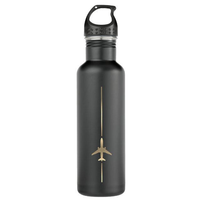 Minimalist Aviation stainless steel water bottle (Front)
