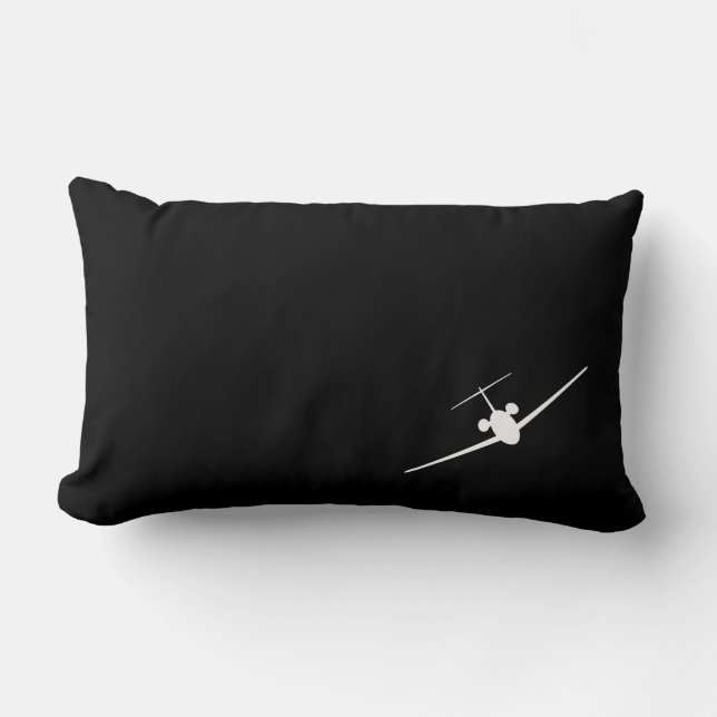 Minimalist Aviation Throw Pillow (Front)