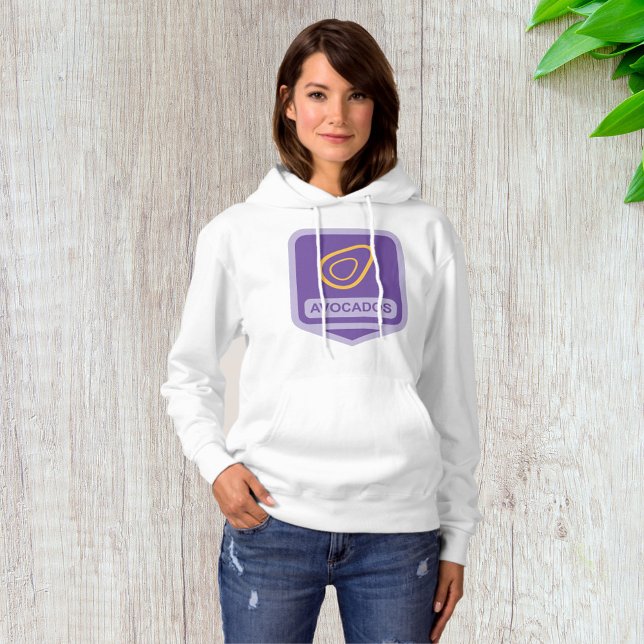 Minimalist Avocado Badge in Purple and Gold  Hoodie (Creator Uploaded)