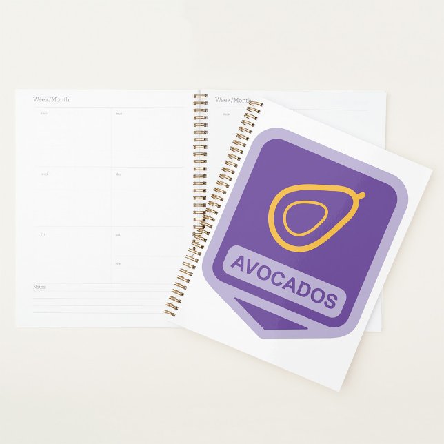 Minimalist Avocado Badge in Purple and Gold  Planner (Creator Uploaded)
