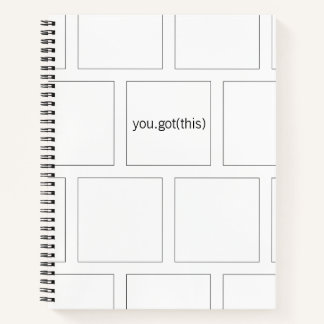 Minimalist B&W Encouragement Notebook